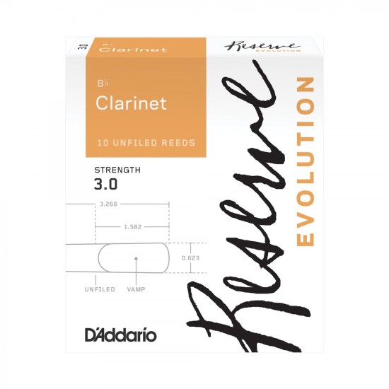 DAddario Woodwinds Reserve Evolution DCE1030 Sib Klarnet Kamışı No:3